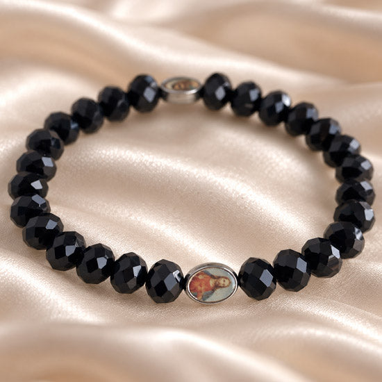 BLACK CRYSTAL MARIAN BRACELET