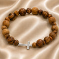 OLIVE WOOD CROSS BRACELET VIP